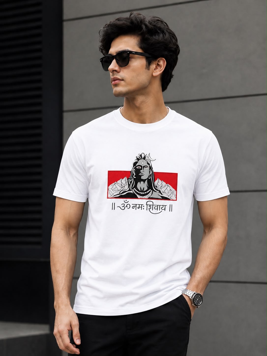 Om Namah Shivay Shiva Printed T-Shirt for Men